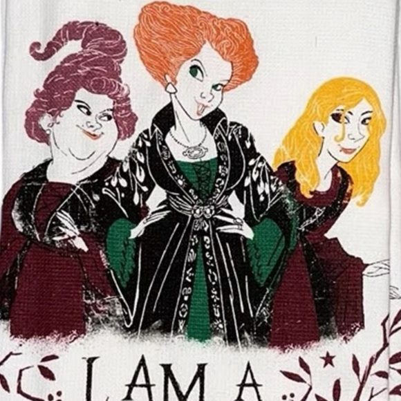 Disney Hocus Pocus Set of 2 Kitchen Towels I Am Sanderson Sister 16”x26” - Picture 4 of 4